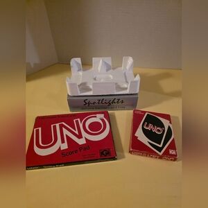 Vintage Uno 1979 Game, Scorepad & Swivel Card Holder Bundle